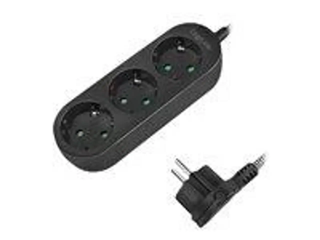 Billede 1 - Stikdåse 3?udtag 16 A, LogiLink – sort, 1,5 m