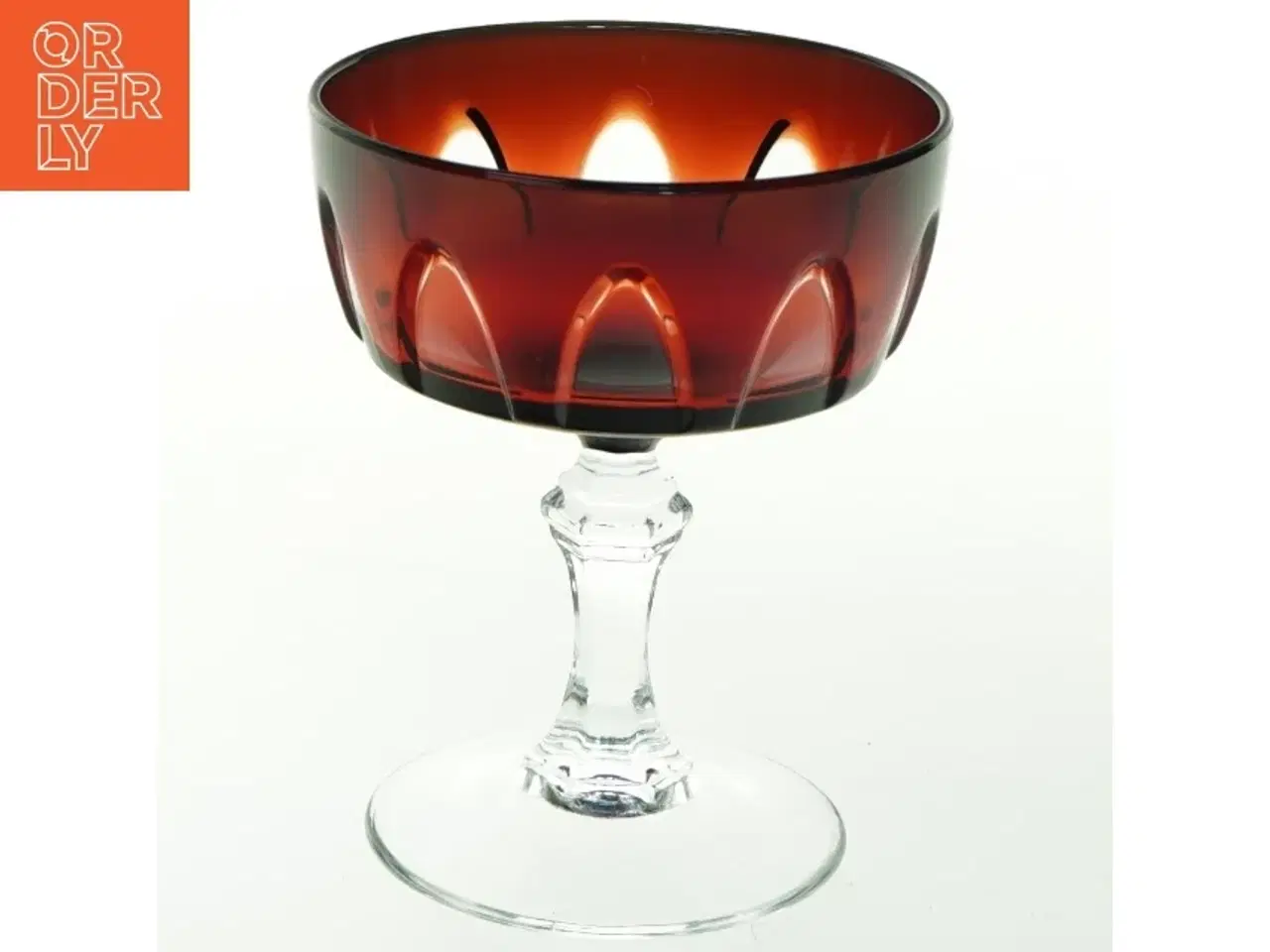 Billede 3 - Glas glas på fod (str. H 11 cm ø. 9 cm)