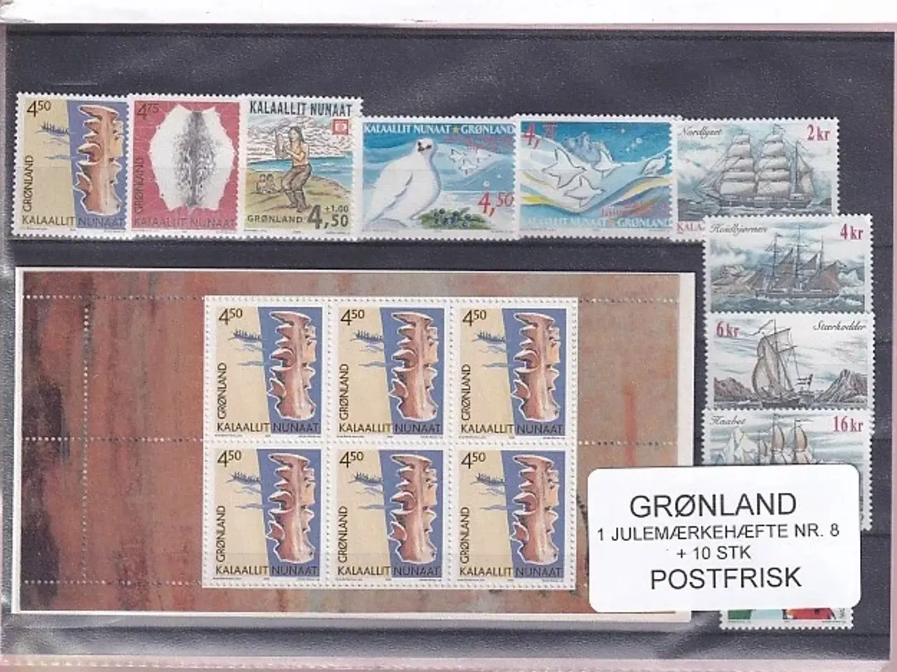Billede 1 - Grønland - Julemærkehæfte Nr. 8 + 10 Stk.  - Postfrisk