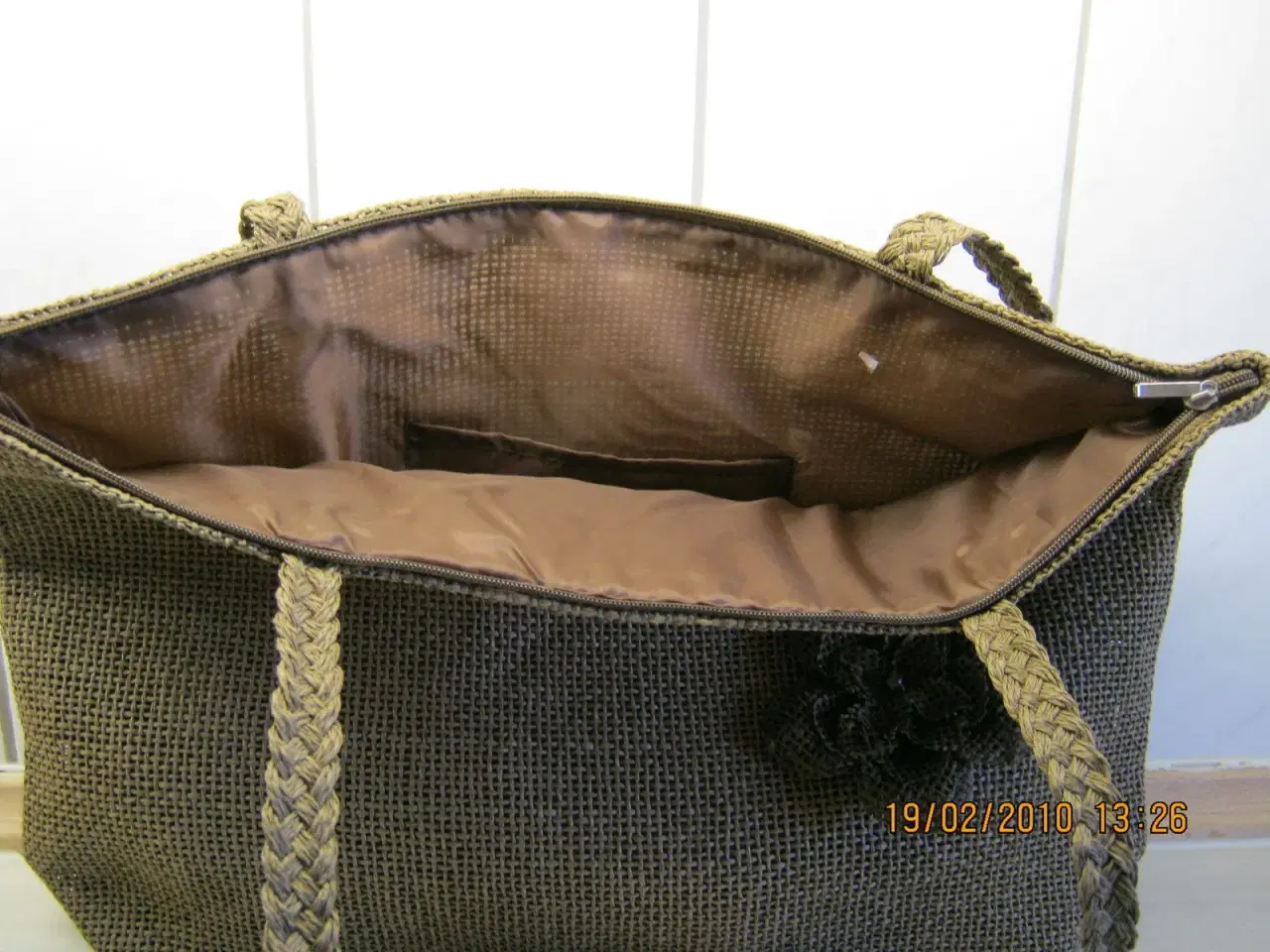 Billede 4 - Taske/Strandtaske i siv, brun 