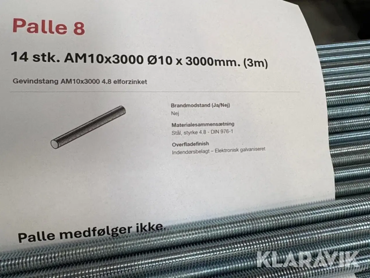 Billede 5 - Gevindstænger Hilti AM10x3000 ca 280 styk