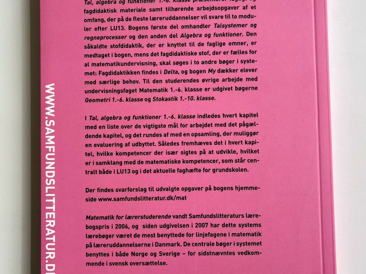 Billede 2 - Matematik for lærerstud.: Tal, algebra og funk. NY