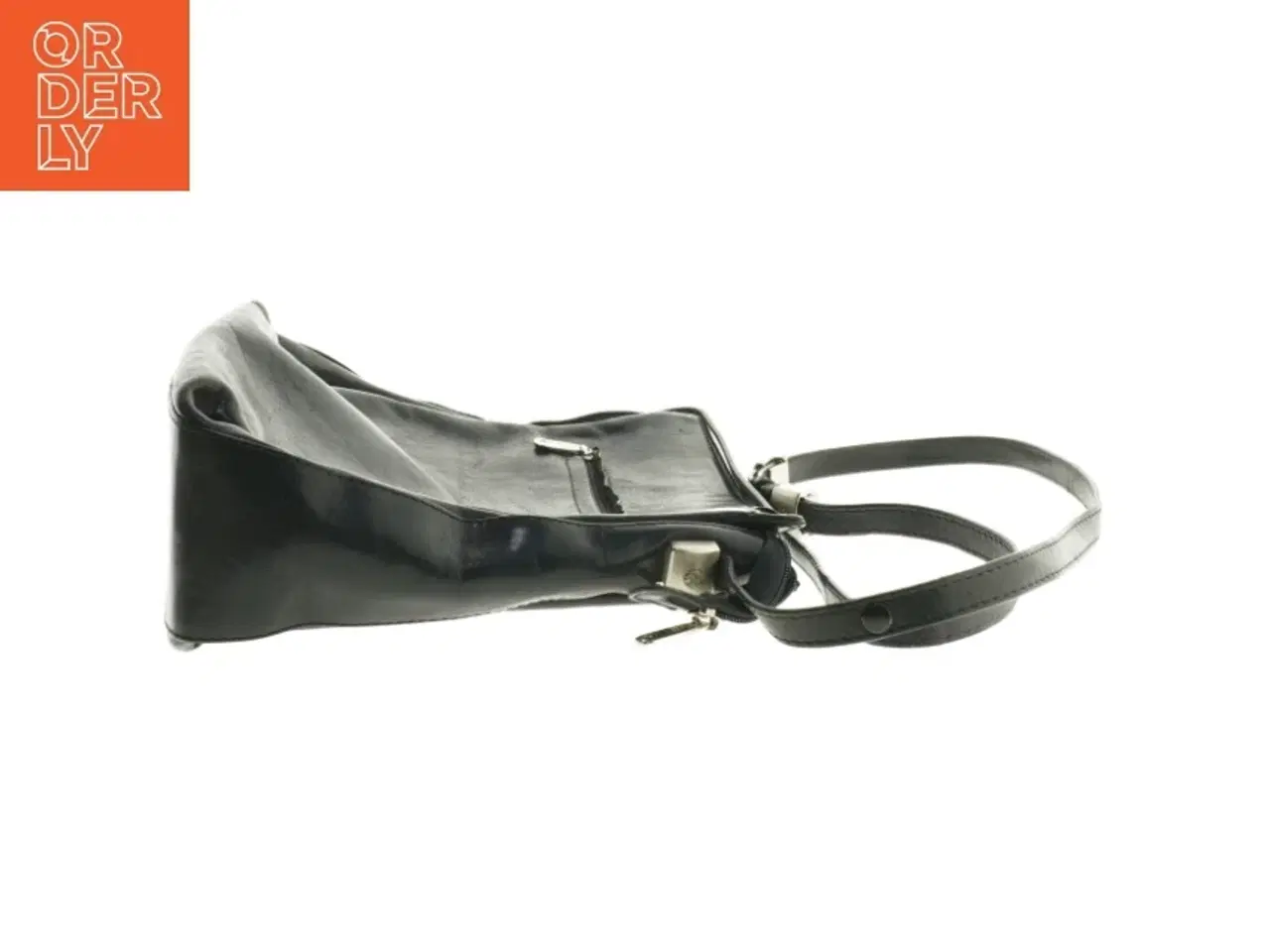 Billede 2 - Sort skuldertaske i læder fra Adax (str. 31 x 26 cm)