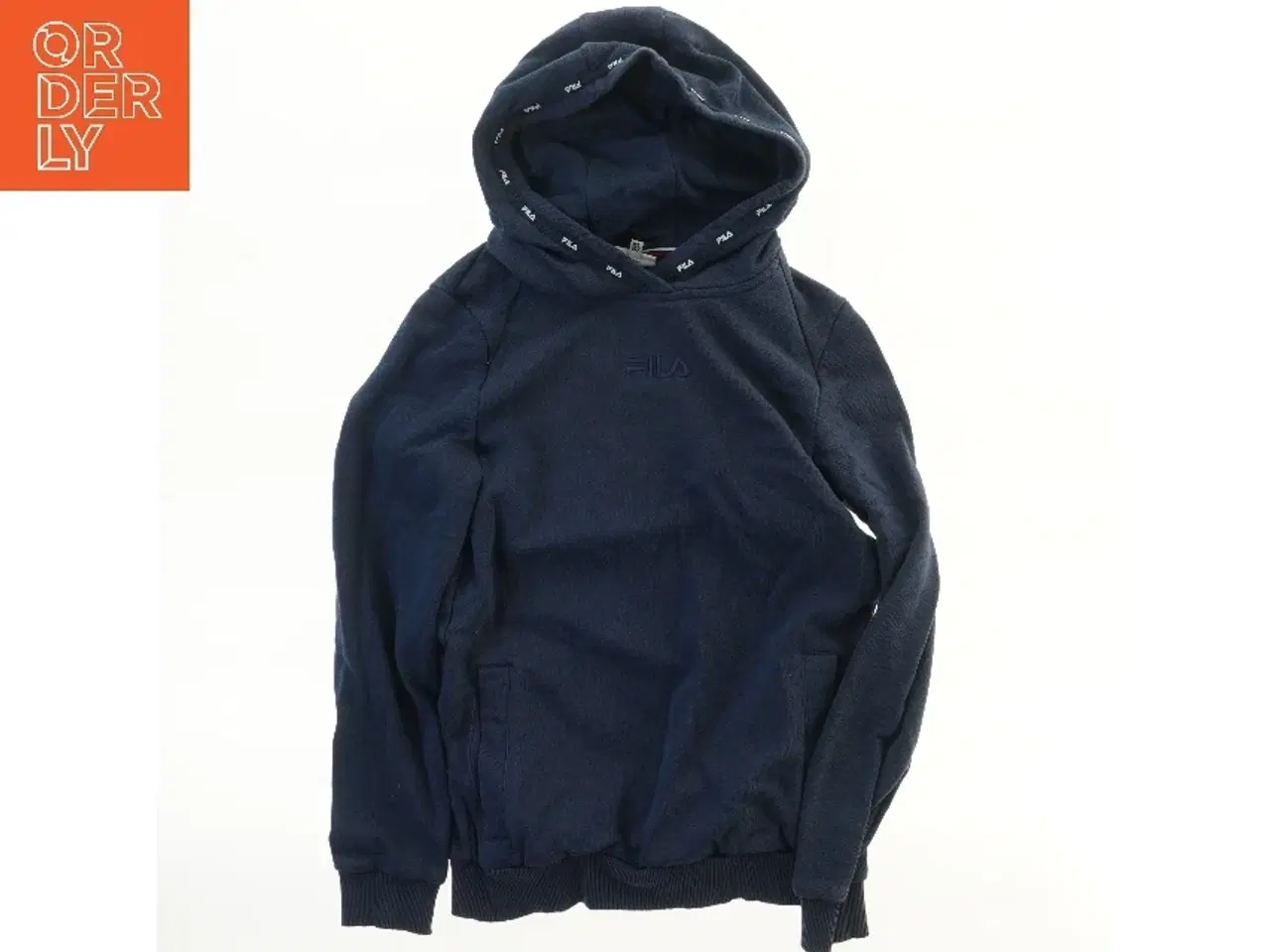 Billede 1 - Blå hættetrøje med logo fra Fila (str. 146)