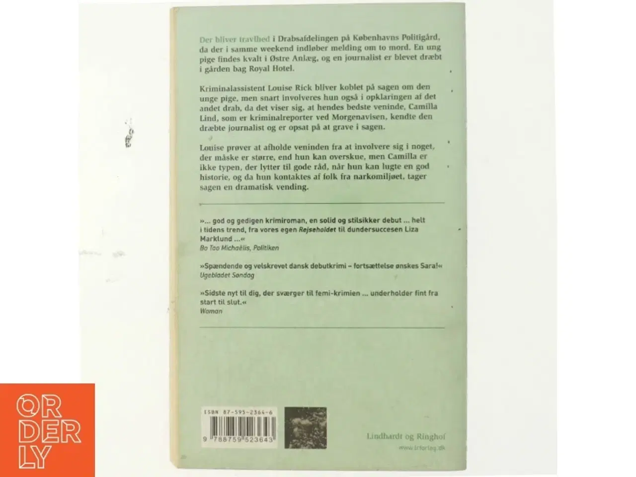 Billede 3 - Grønt støv : roman af Sara Blædel (Bog)