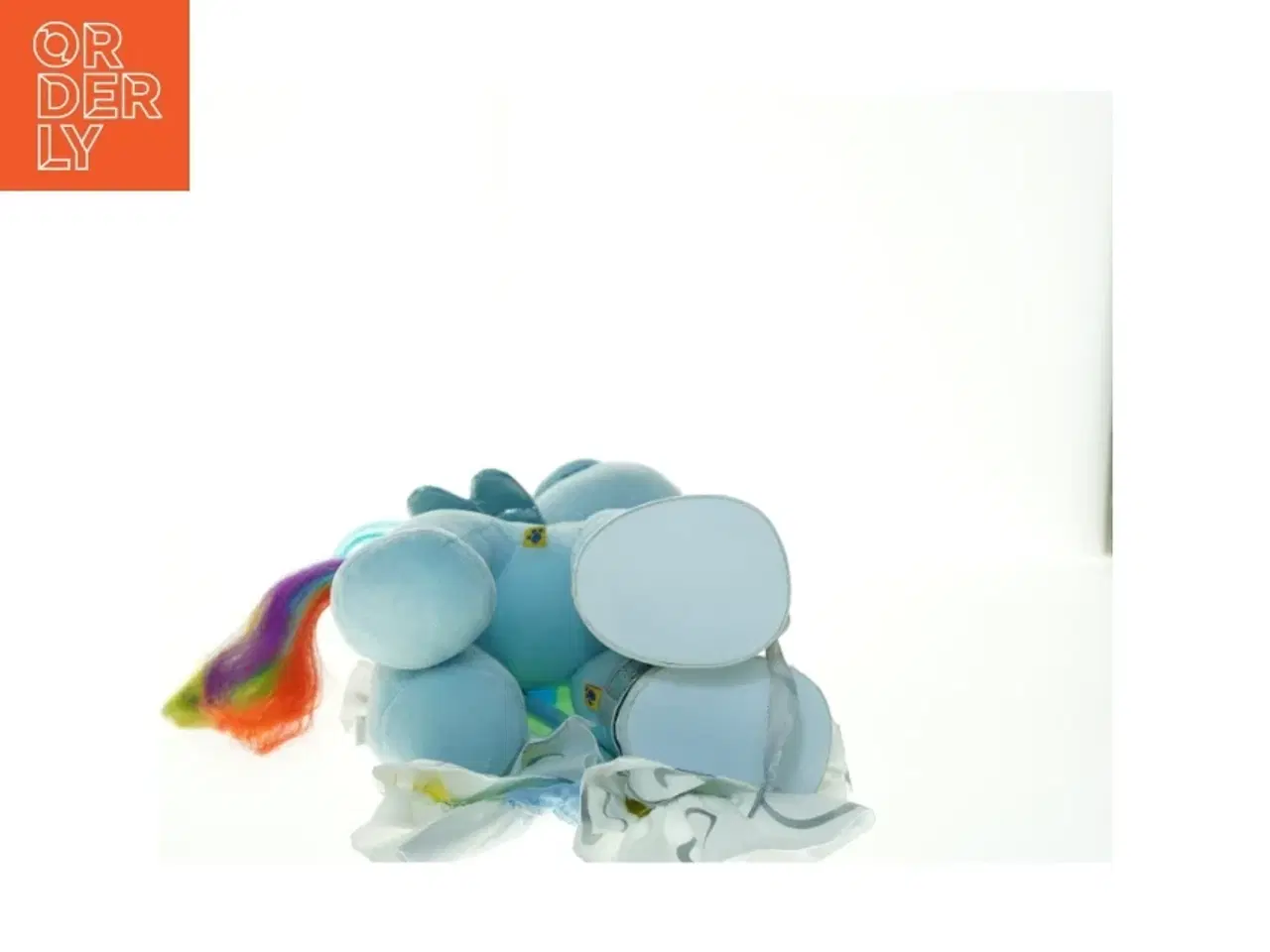 Billede 3 - Build Bear Regnbuefarvet My Little Pony med kjole og sko (str. 40 x 20 cm)