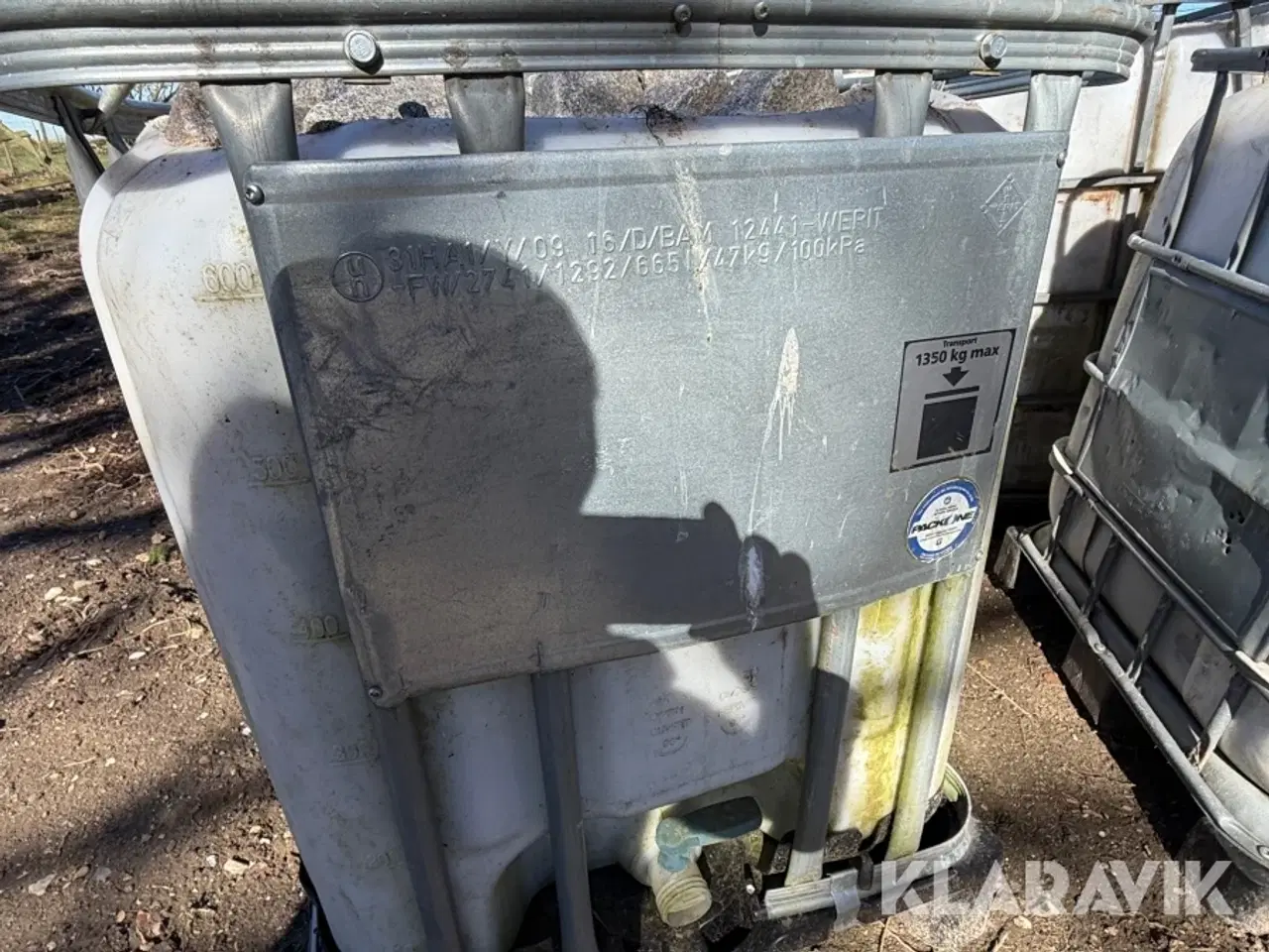 Billede 4 - Palletank med chaussésten 3 styk