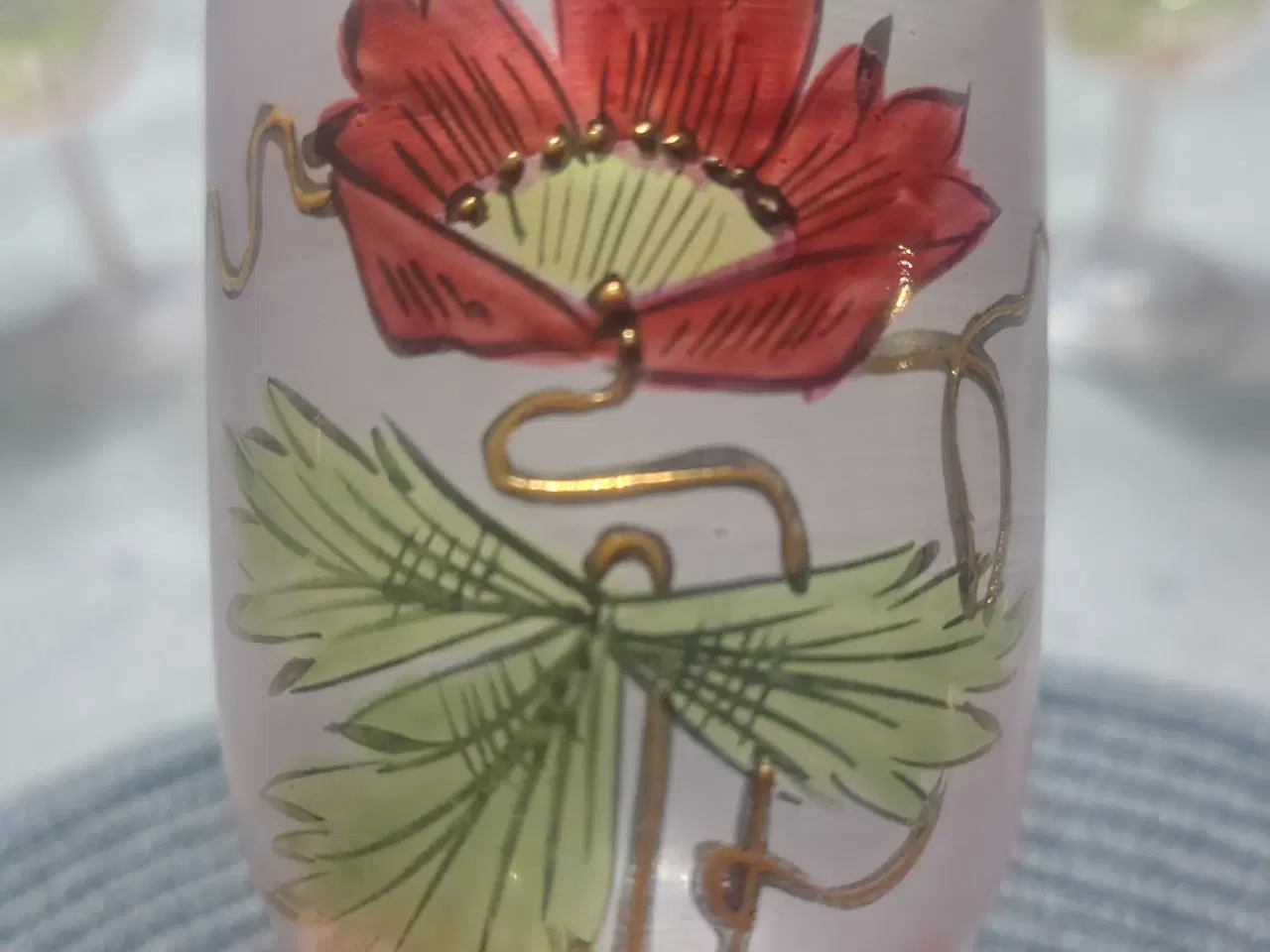 Billede 2 - 7 (8) utrolig flotte vintage "bohemian" glas