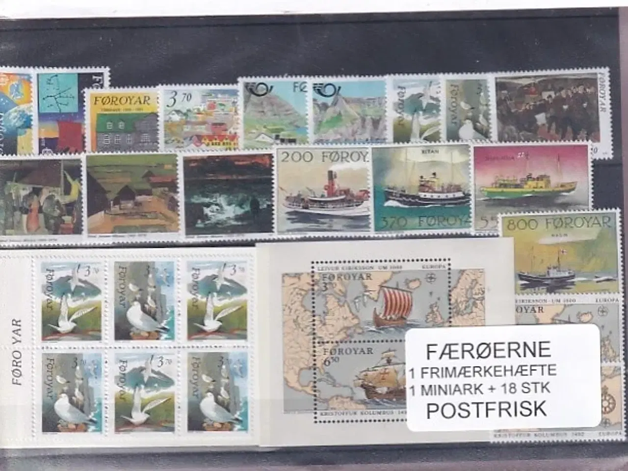 Billede 1 - Færøerne - 1 Frimærkehæfte + 1 Miniark + 18 Stk. - Postfrisk