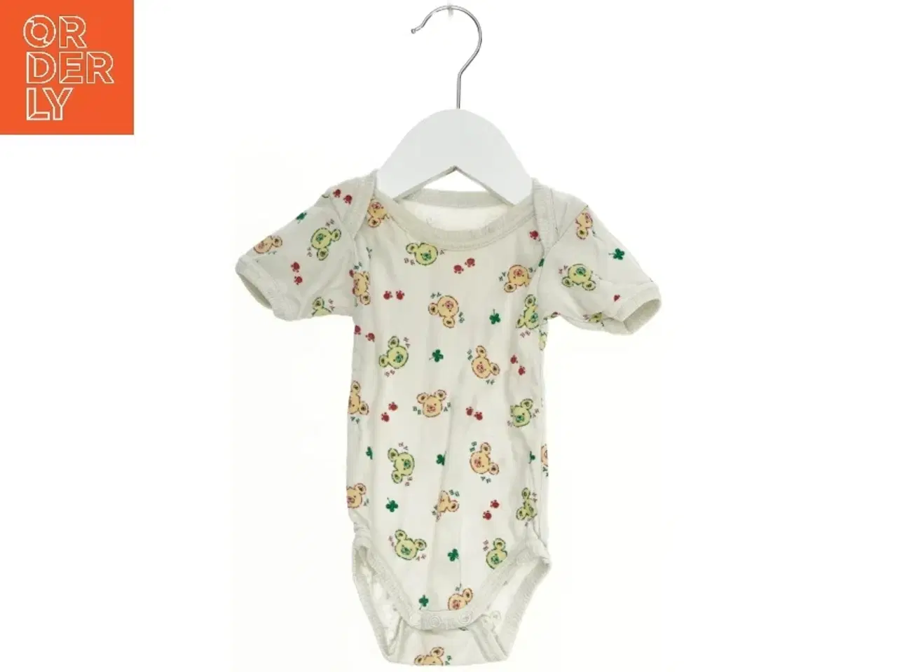 Billede 1 - Baby bodystocking med kort ærmer og bamseprint (str. 74)