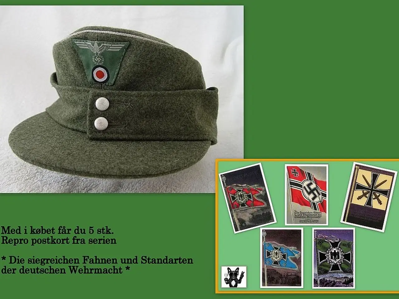 Billede 1 - * Miliær * Feldmütze M43 * Heer * Repro *