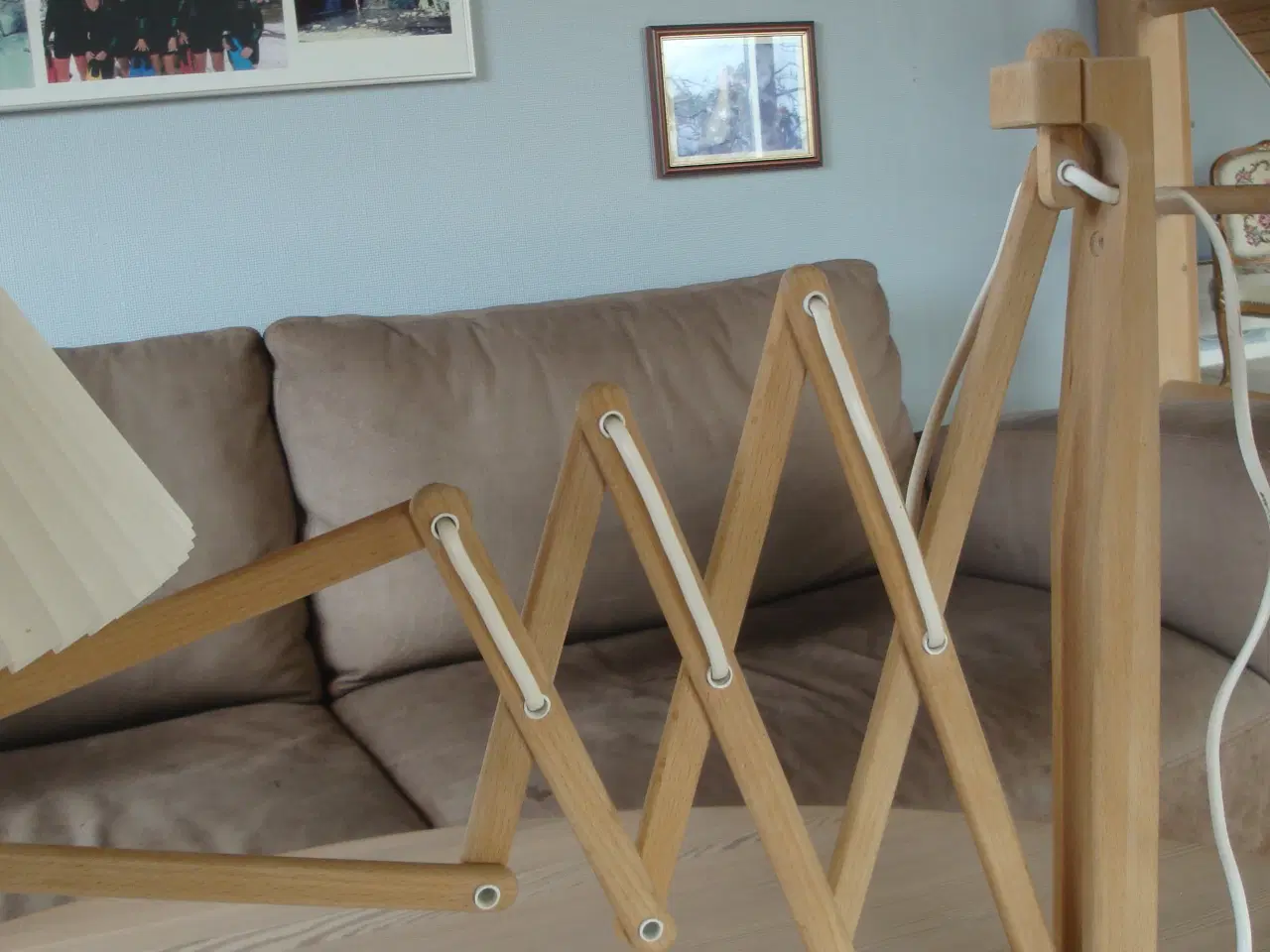 Billede 3 - Le Klint sakselampe bøg med NY skærm - sender gern