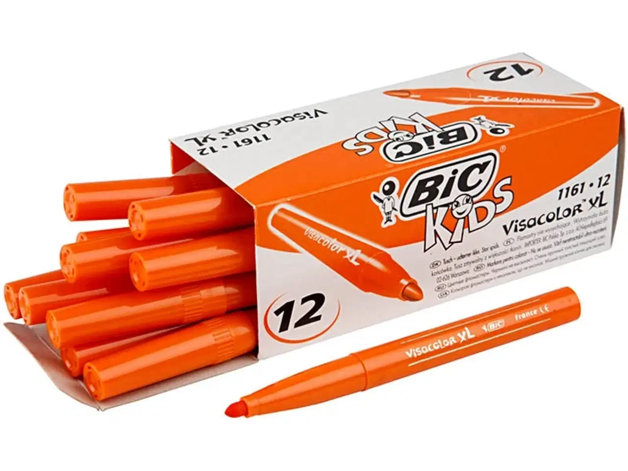 Billede 1 - BIC Visa Color Tusch, streg 3 mm, mellem orange, 12stk./ 1 pk.