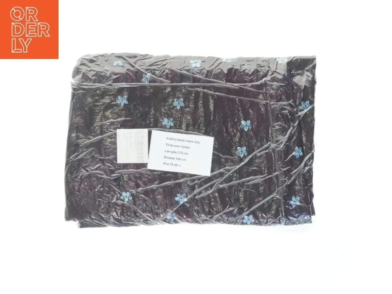 Billede 2 - Stof i mørk lilla batik