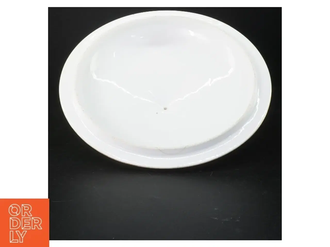 Billede 3 - Porcelænslåg med blomstermotiv (str. Ø 28 cm)