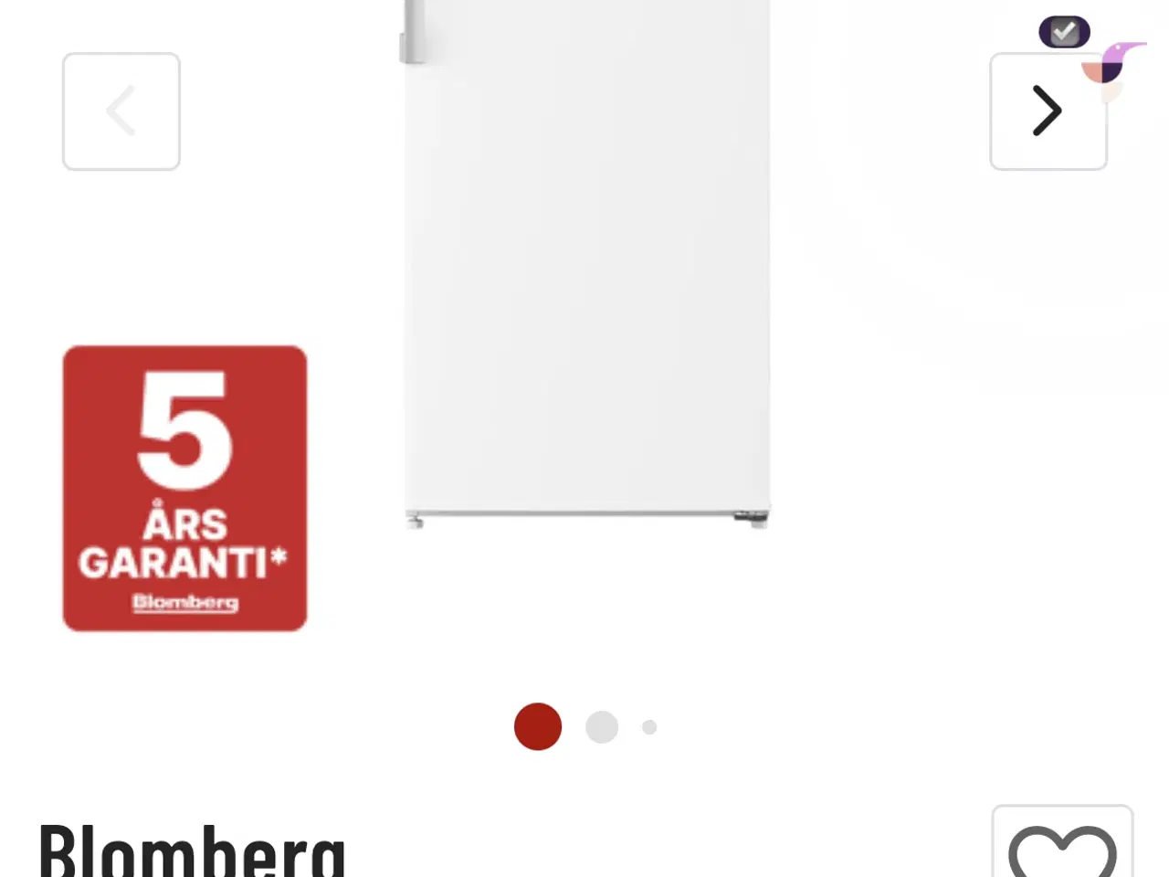 Billede 7 - Næsten nyt Blomberg køleskab med kvittering