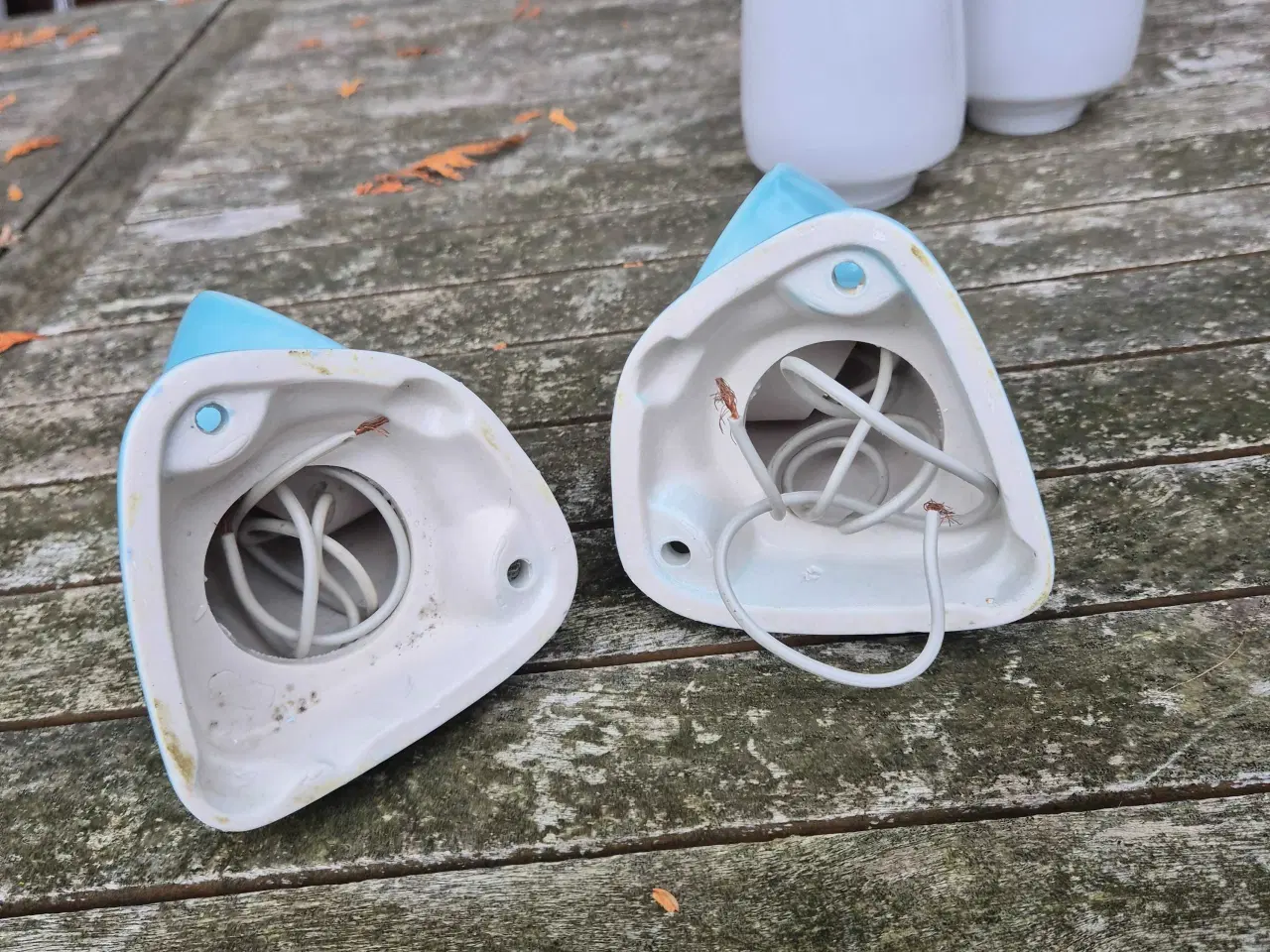 Billede 8 - Smukke lyseblå Ifö badeværelseslamper 