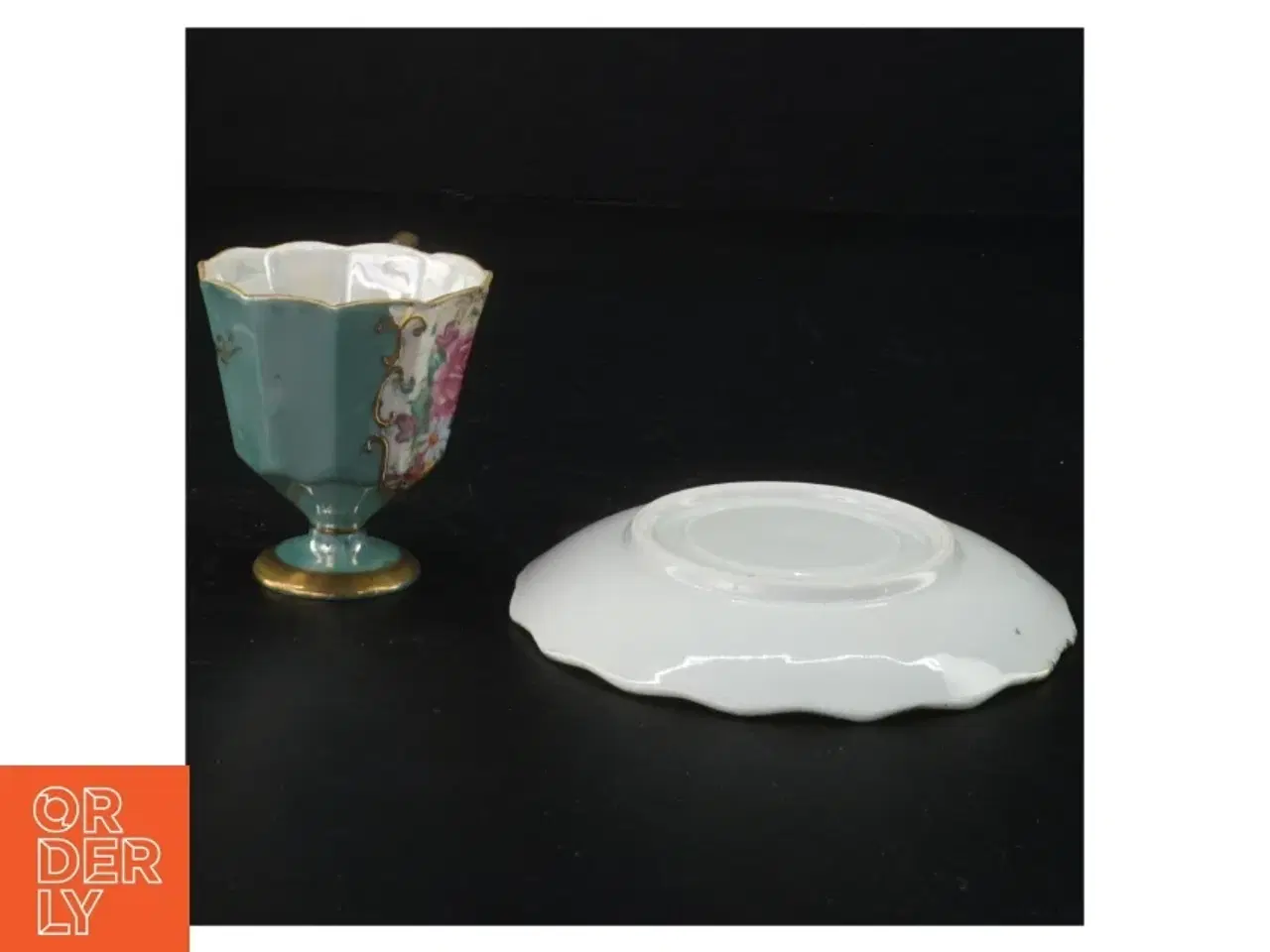 Billede 2 - Mokkakop med underkop (str. Diameter, 12 cm kop 7 x 6,5 cm)