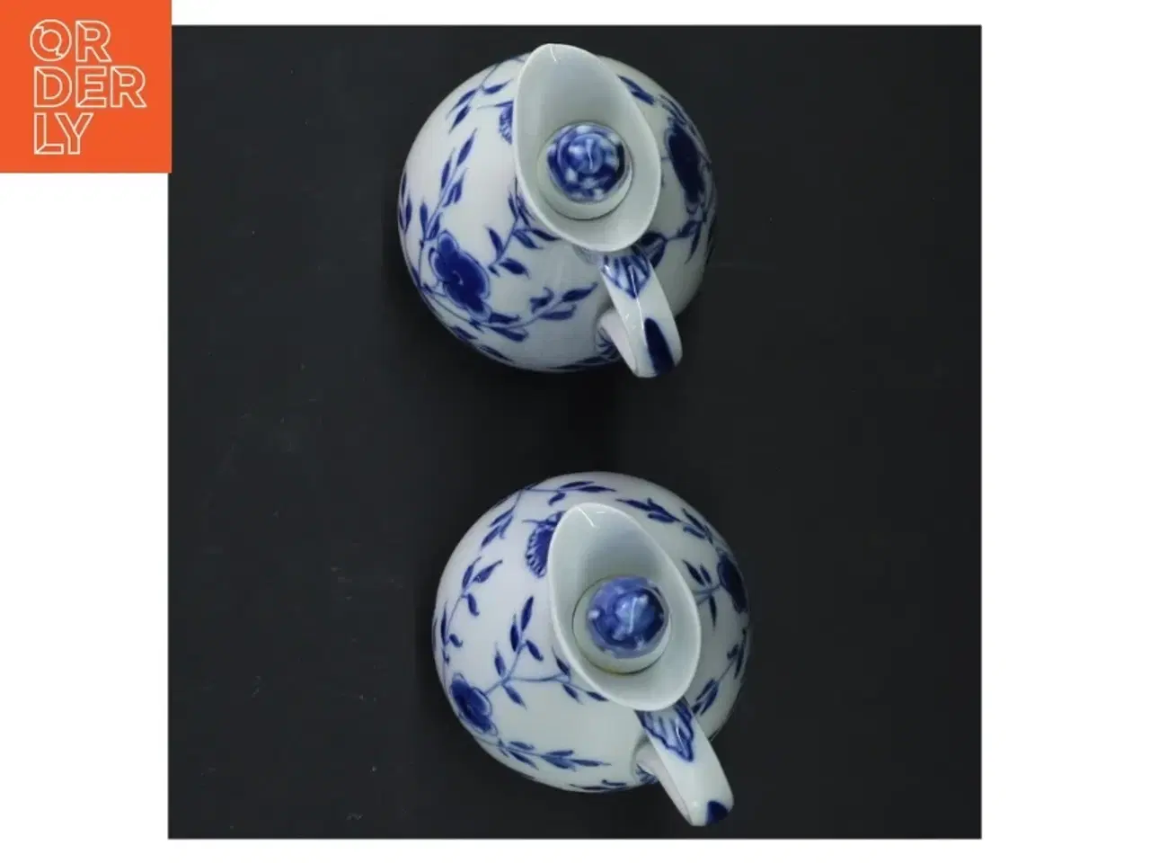 Billede 4 - 2 stk mussemalet 197/391 oli/eddike kander  Porcelænsflasker med låg fra Royal Copenhagen (str. 15 cm)