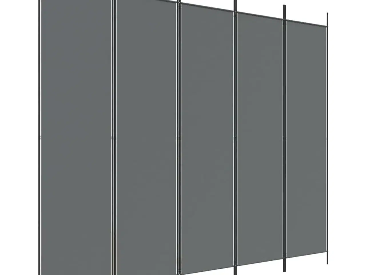 Billede 2 - 5-panels rumdeler 250x200 cm stof antracitgrå