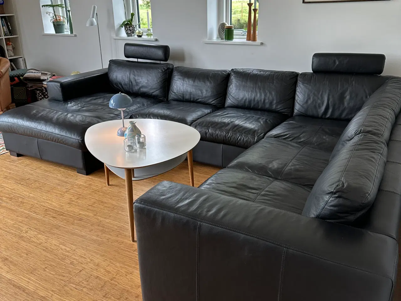 Billede 4 - Læder Hjørnesofa med chaiselong sælges