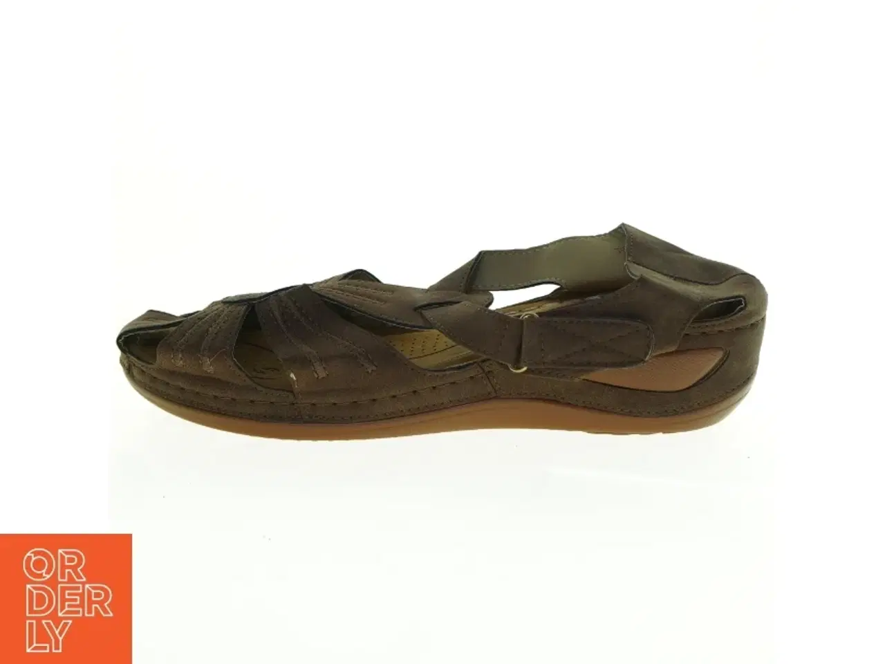 Billede 1 - Brune læder sandaler (str. 43)