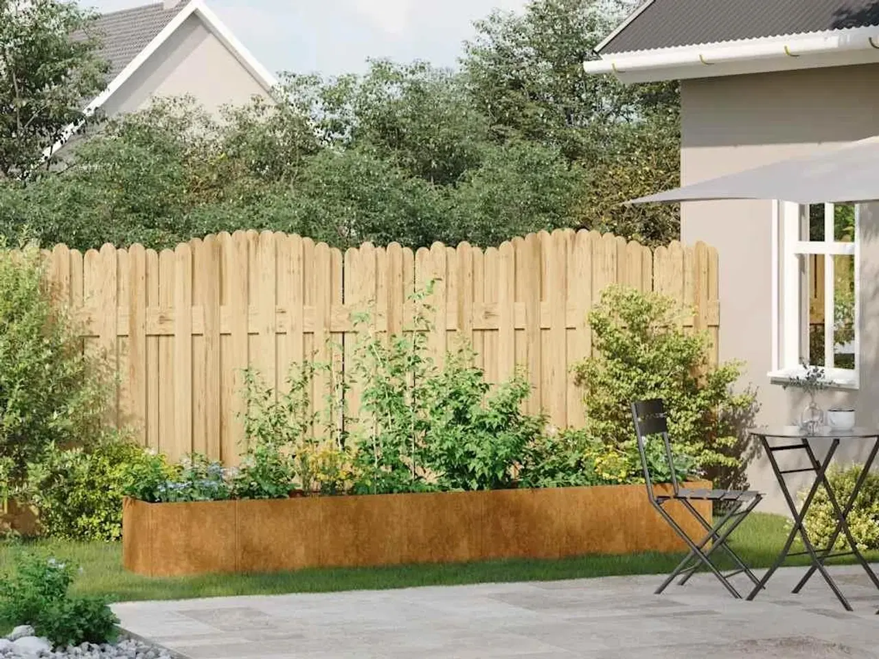 Billede 3 - Plantekasse rustfarvet 280x40x40 cm forvitringsstål