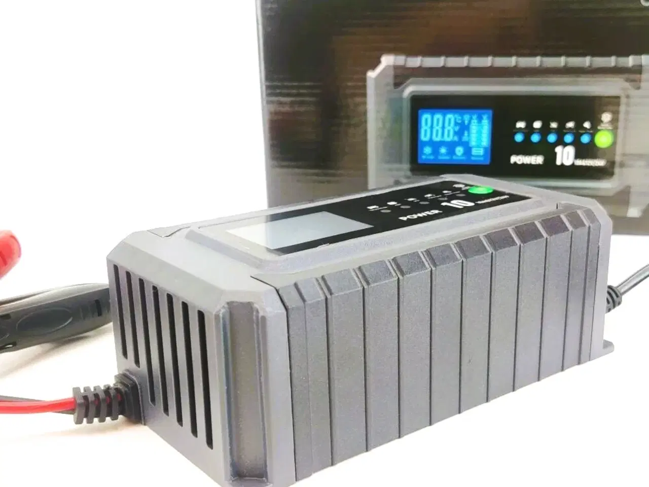 Billede 1 - Batterioplader til Bil, MC, knallert og scooter 12V & 24V op til 10Ampere