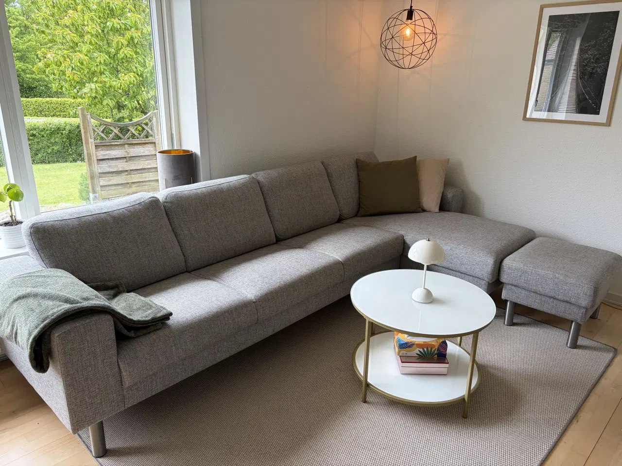 Billede 1 - Sofa med chaiselong og puf