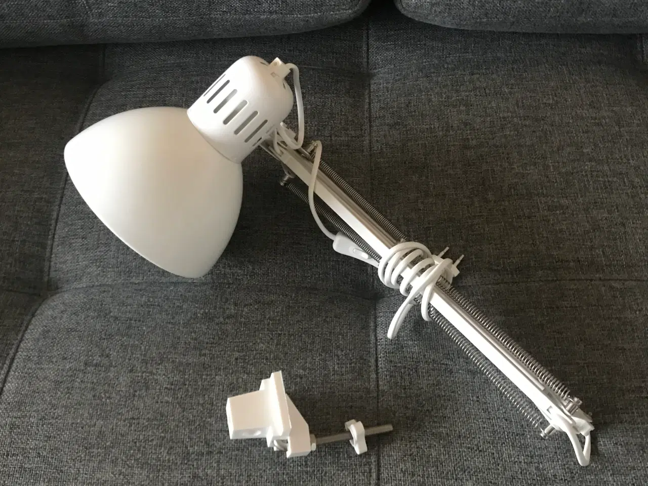 Billede 1 - Hvid skrivebordslampe, arkitektlampe