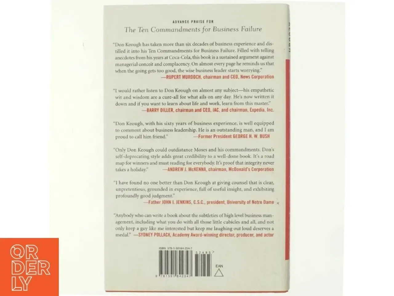 Billede 3 - The ten commandments for business failure af Donald R. Keough (Bog)