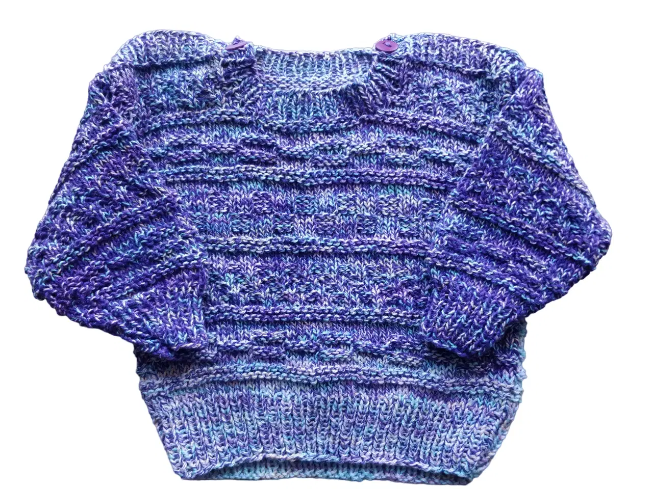 Billede 4 - håndlavede lilla baby sweater, str. 56