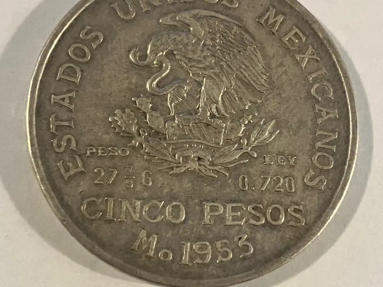 Billede 1 - 5 Pesos Mexico 1953