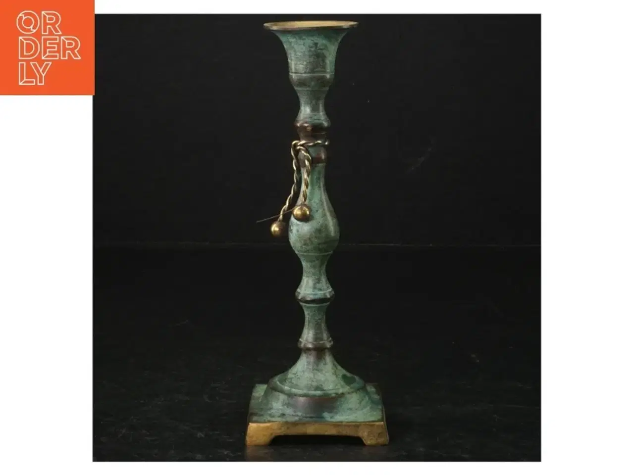 Billede 1 - Messing lysestage (str. H. 17,5 cm)