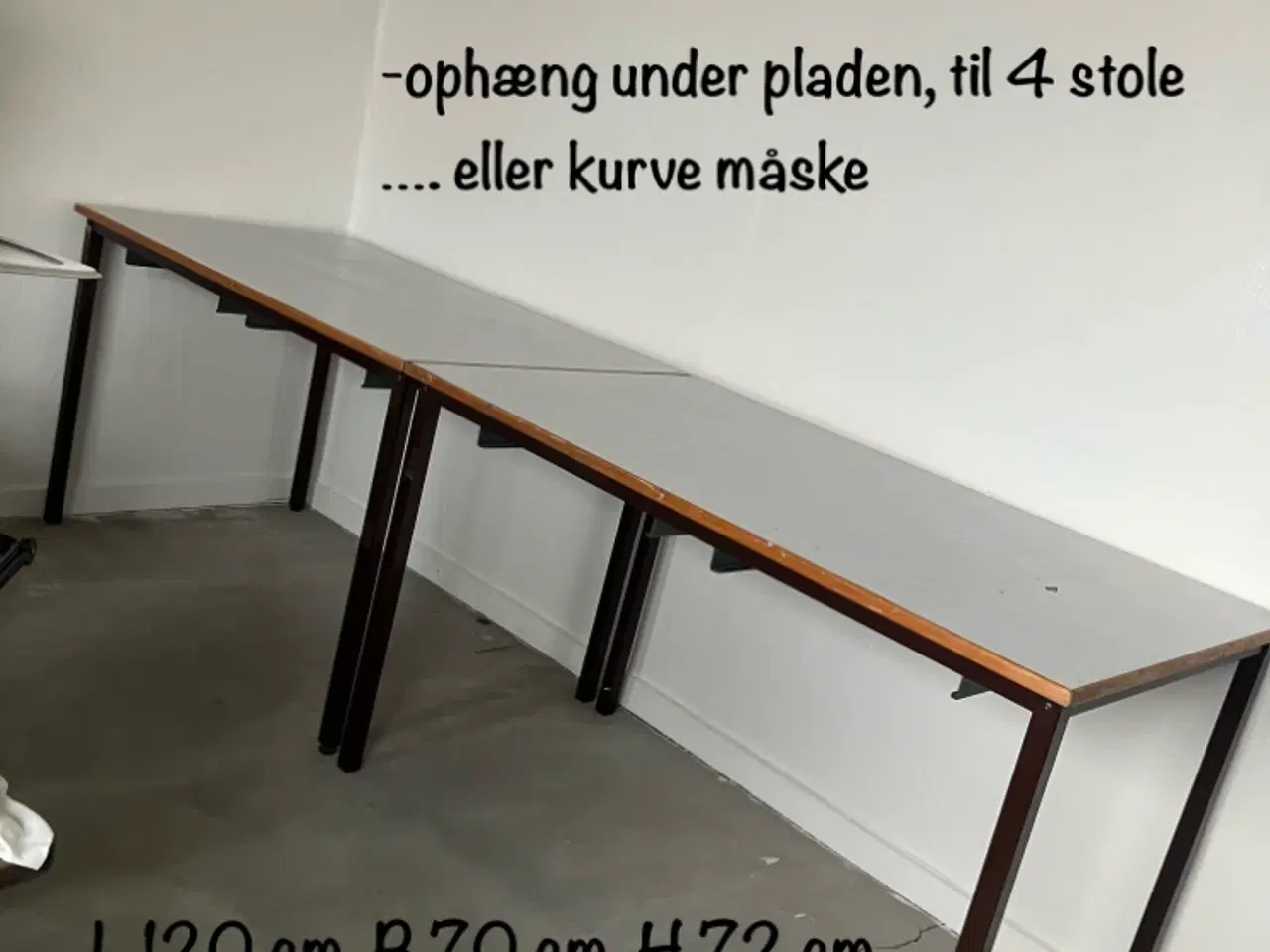 Billede 1 - 2 retro skoleborde / borde