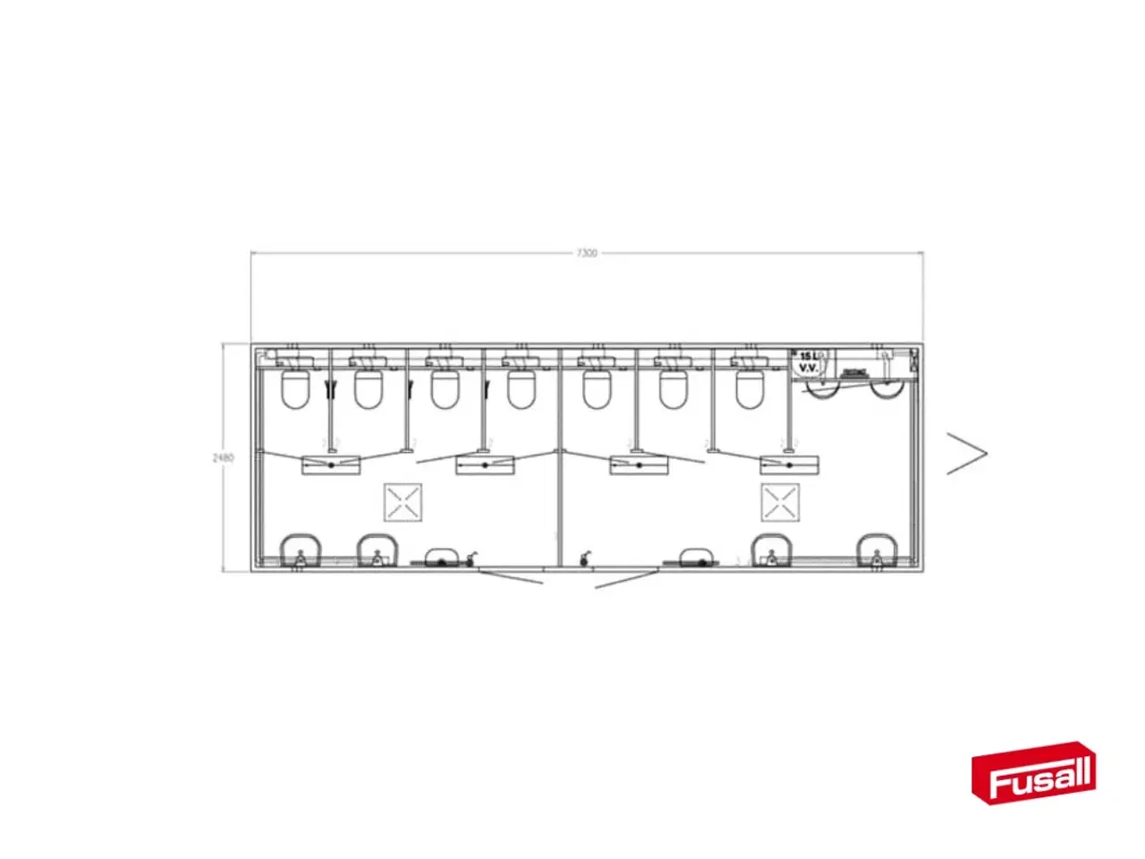Billede 2 - Type 730: Herre-dame toiletvogn