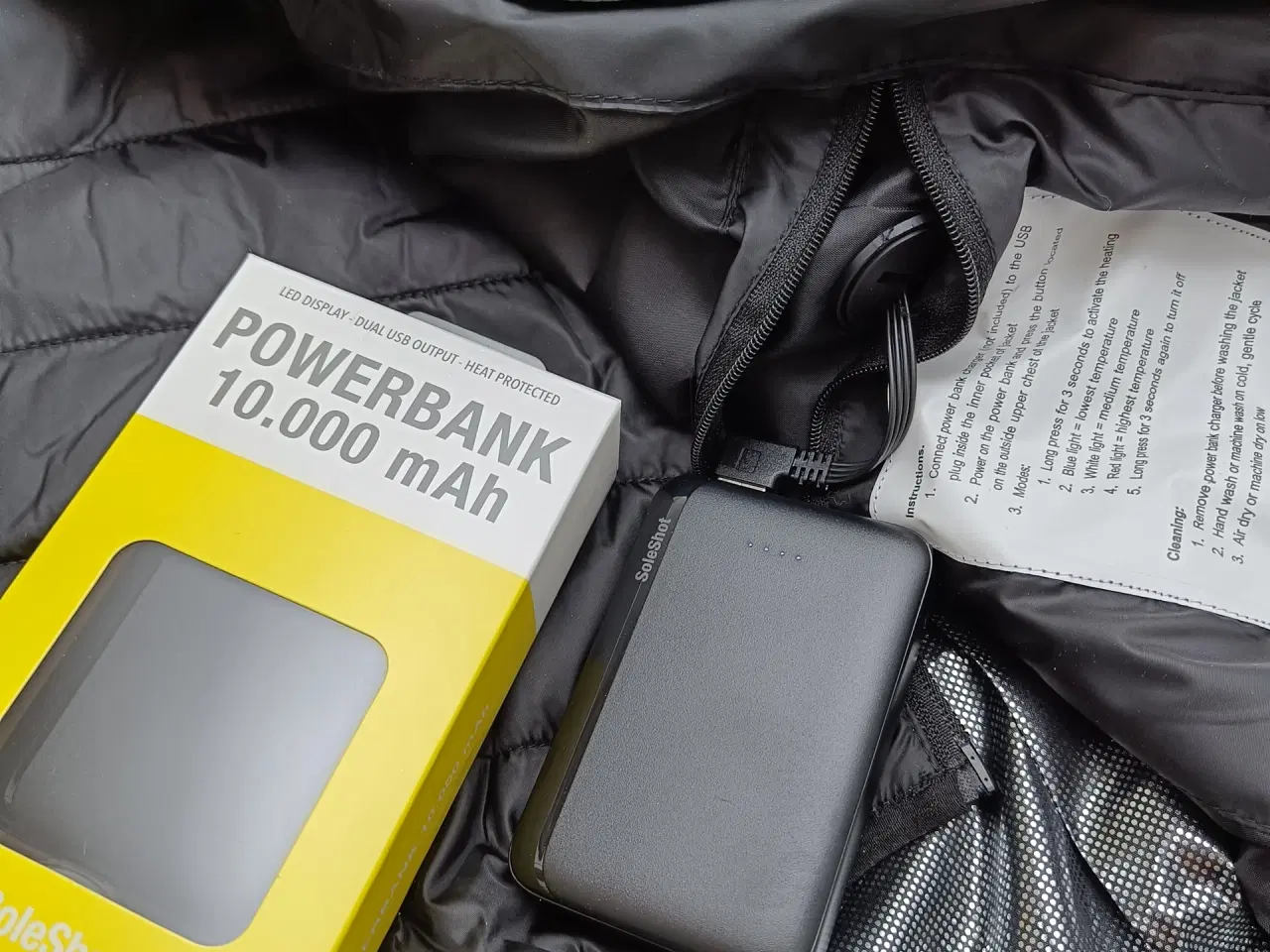 Billede 3 - NY! Varmevest + 10000mAh Power Bank