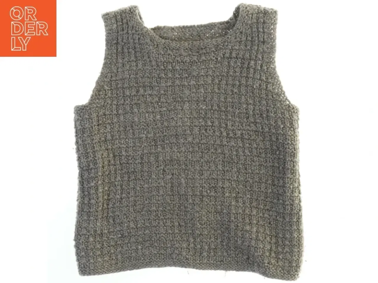 Billede 2 - Strikket vest (str. Størrelsen er ikke angivet, men vurderes til at være voksenstørrelse.)