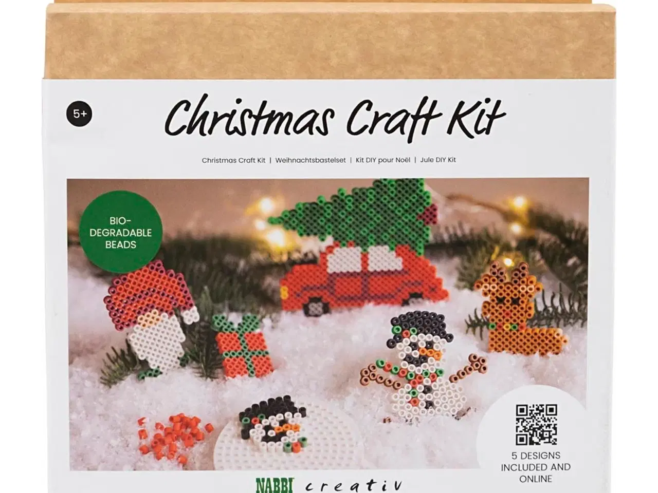 Billede 1 - DIY Kit NABBI BioBeads , Julebil, rensdyr, snemand, nisse og gave, 1 pk.