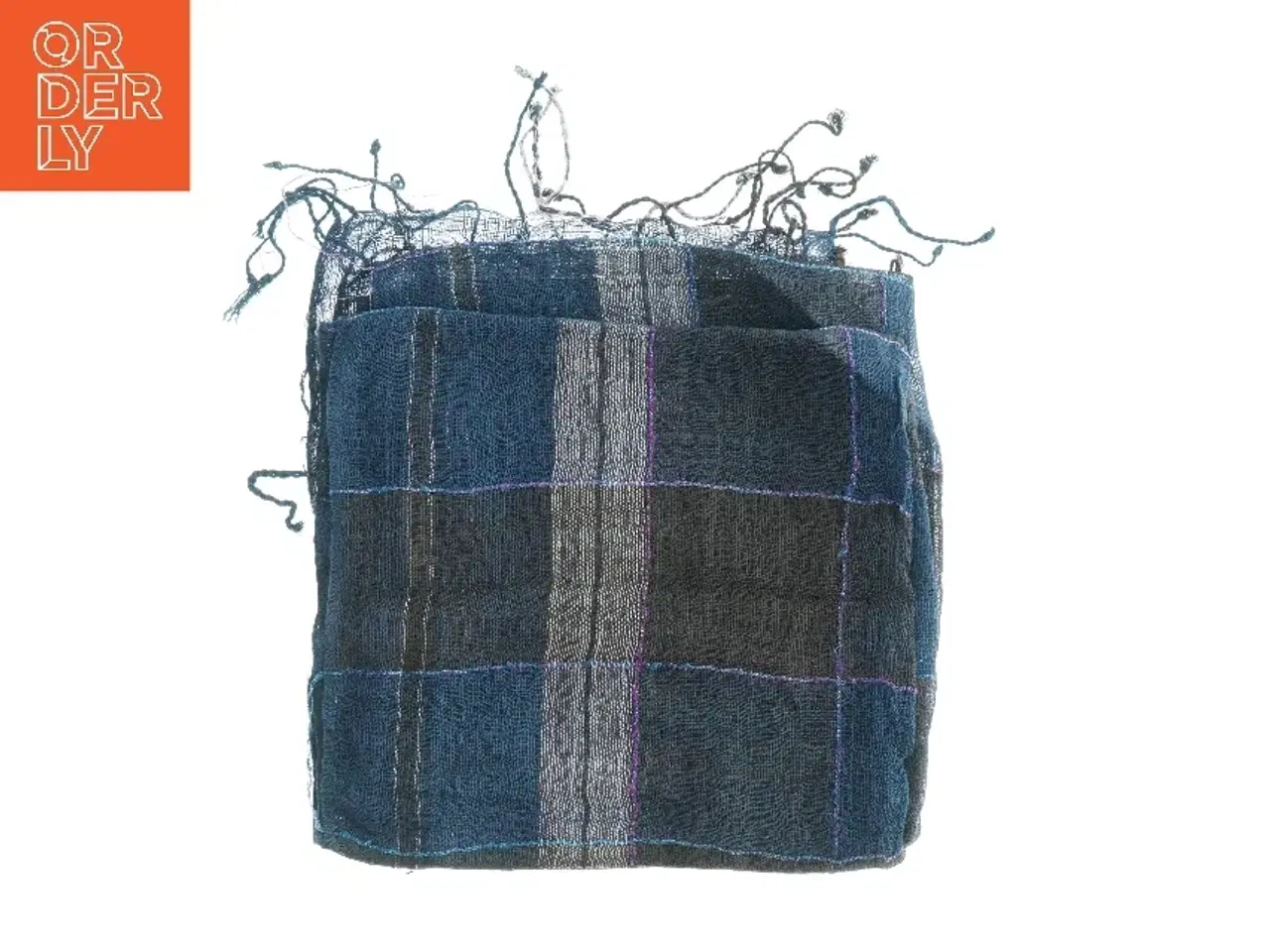 Billede 1 - Mørkeblåt bomuldstørklæde (str. 50 x 2 m)