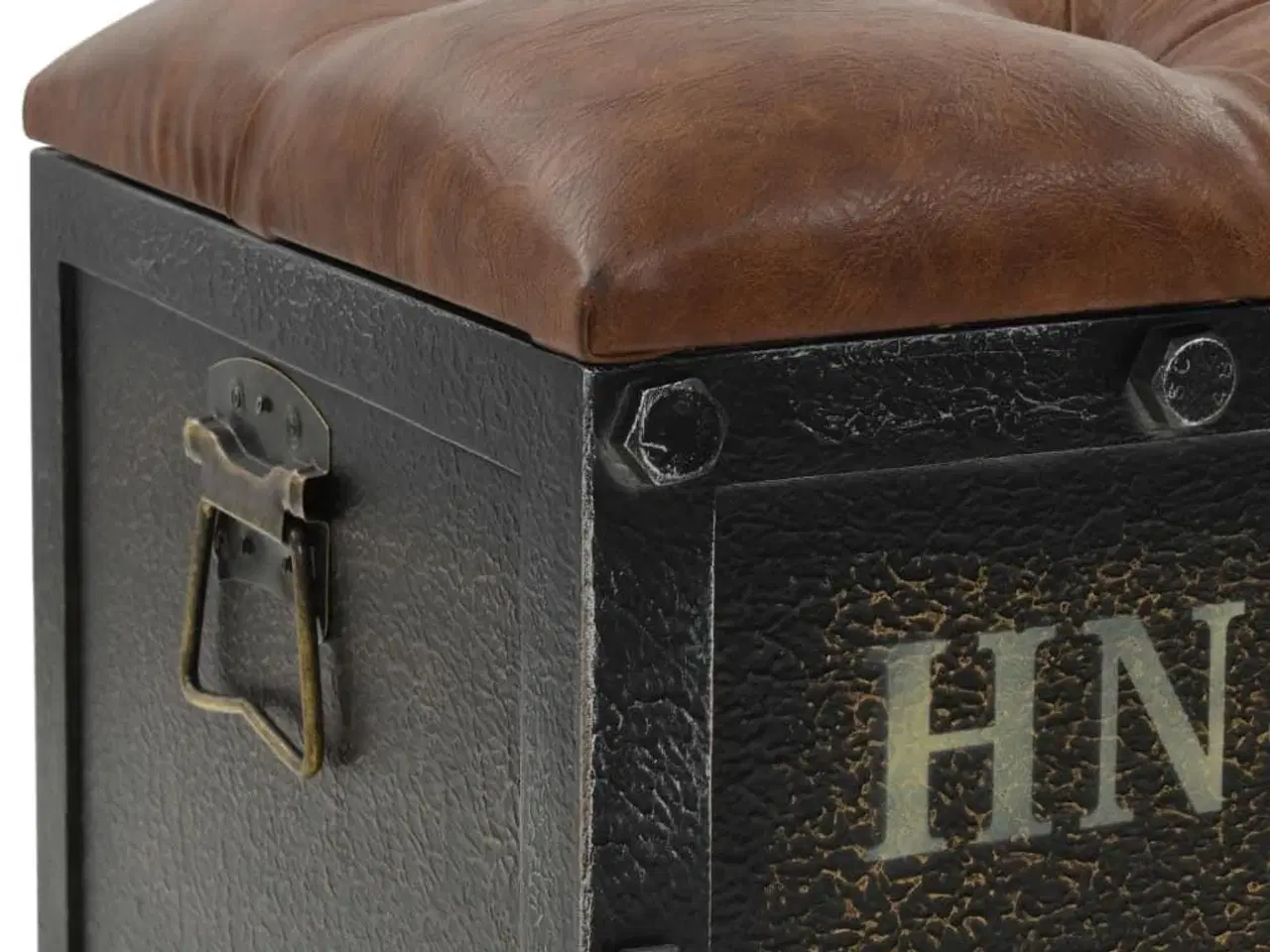 Billede 8 - Opbevaringsbænk 80,5x41x50 cm massivt træ og kunstlæder