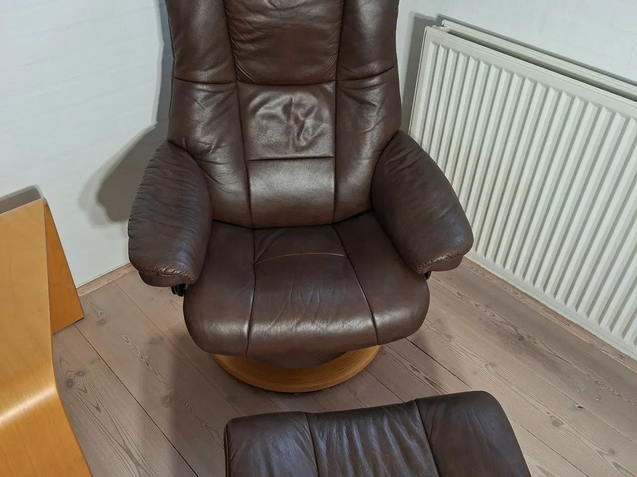 Billede 2 - stressless lænestole  Brun læder M/skamler