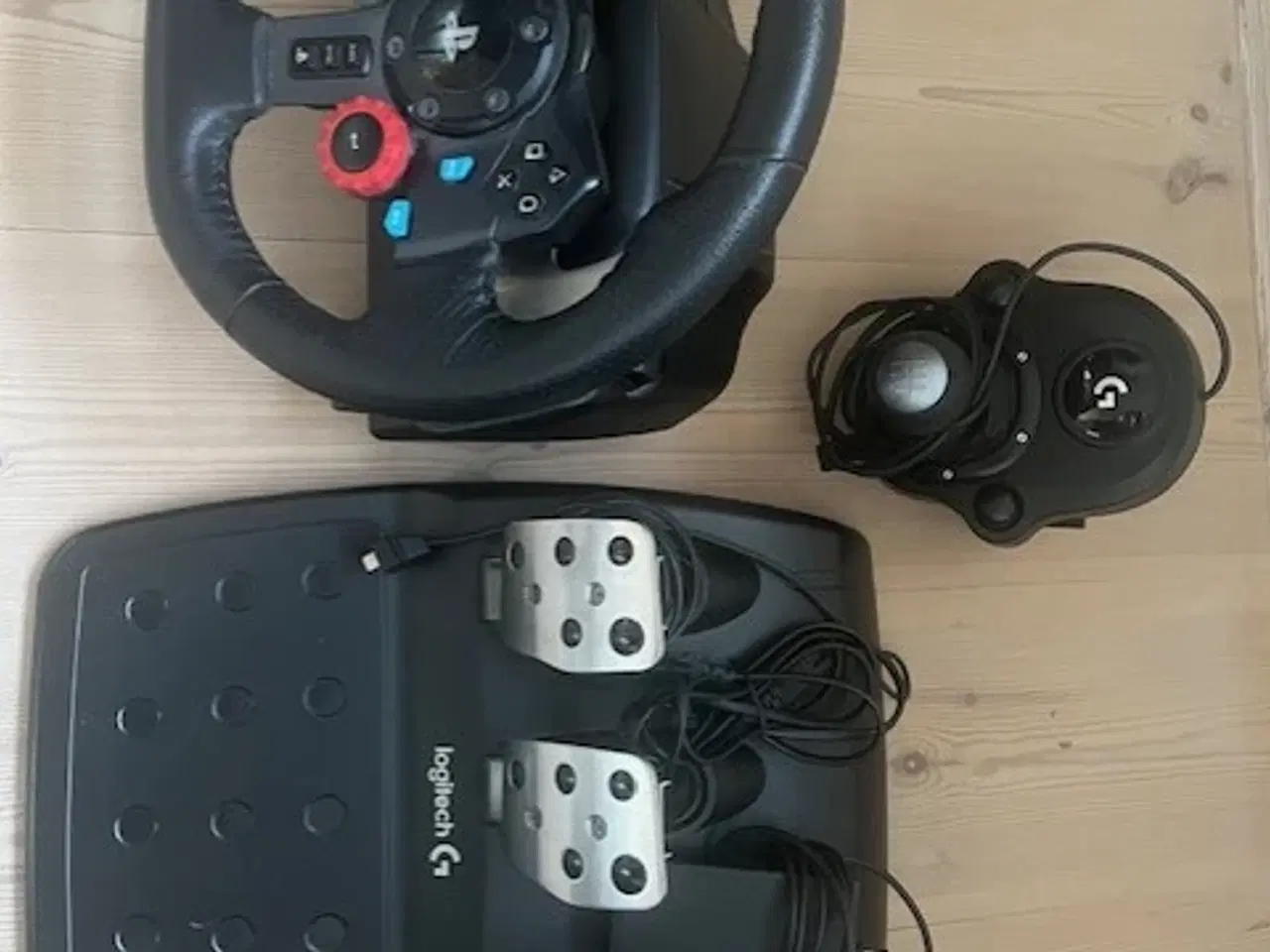 Billede 1 - Komplet computer rat, pedaler og gear