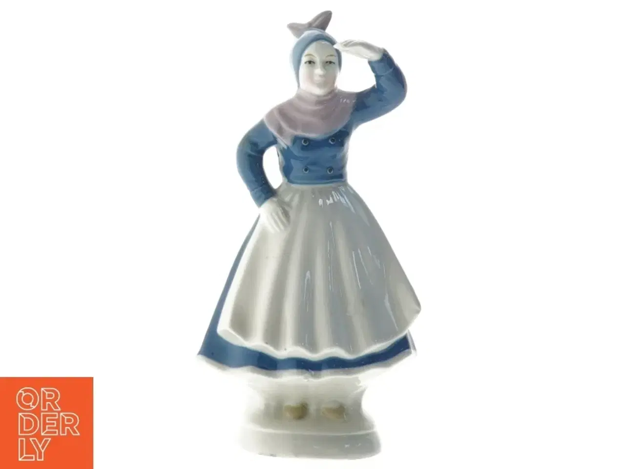 Billede 1 - Porcelænsfigur af kvinde (str. 17 cm)