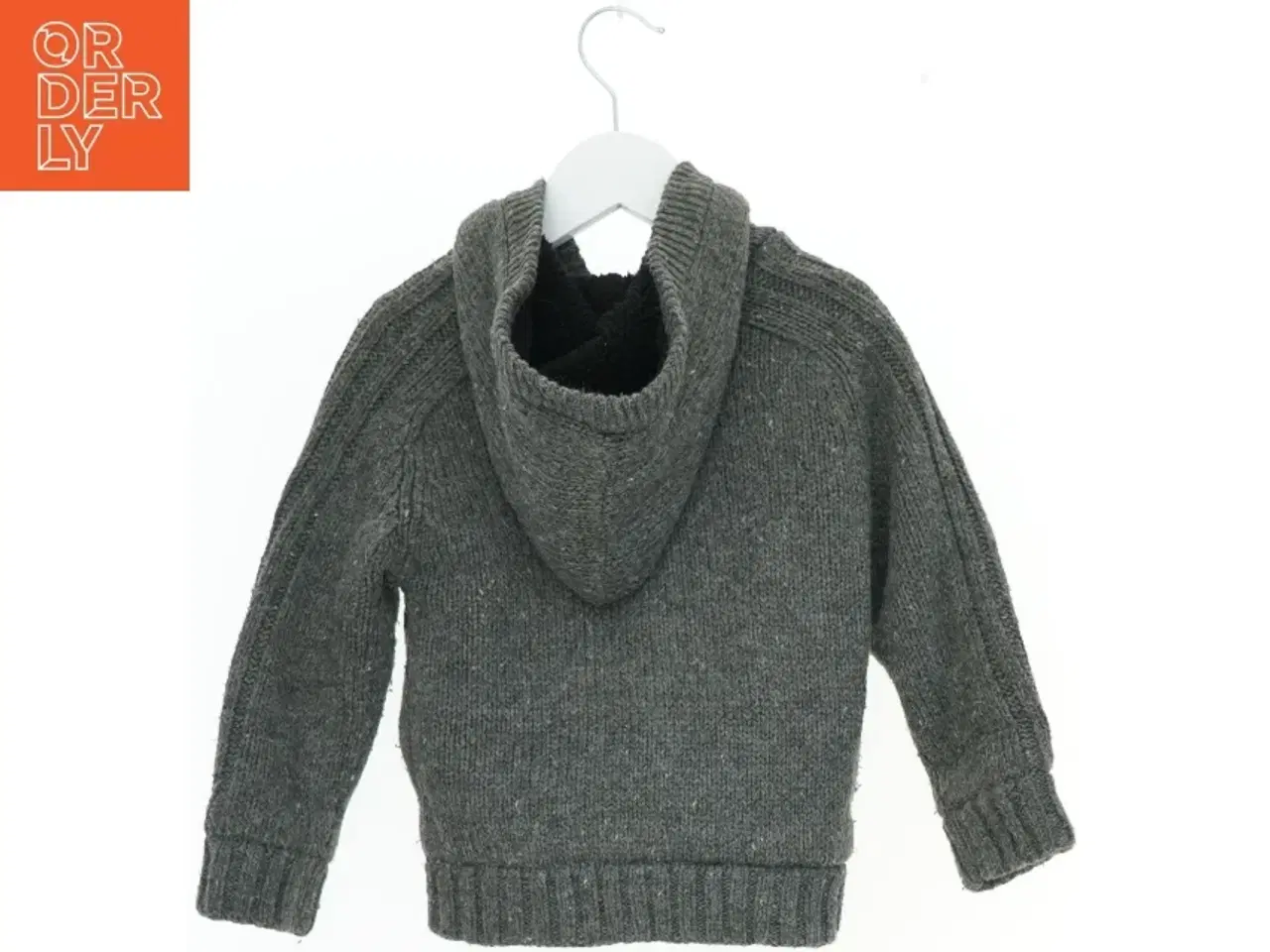 Billede 2 - Strikket cardigan med hætte fra Junior Wear Corp (str. 104)