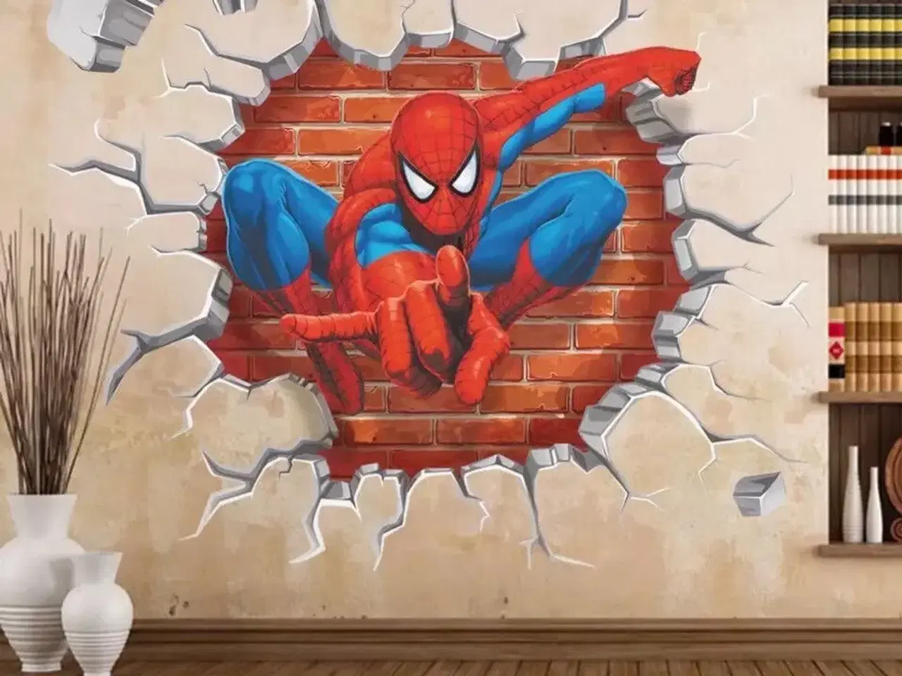 Billede 5 - Spiderman wallstickers wallsticker med Spiderman