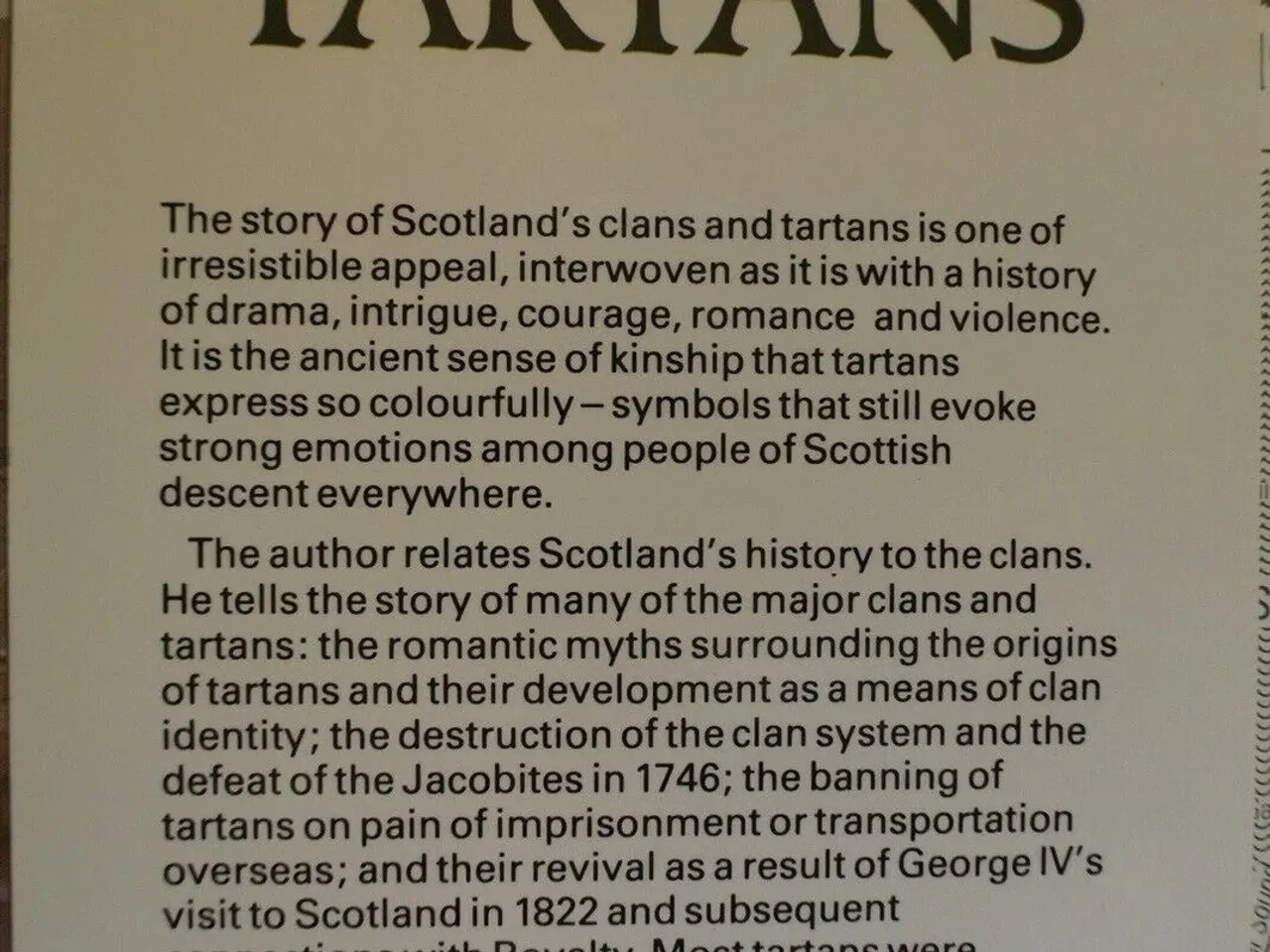 Billede 3 - scottish clans and tartans, by neil grant
