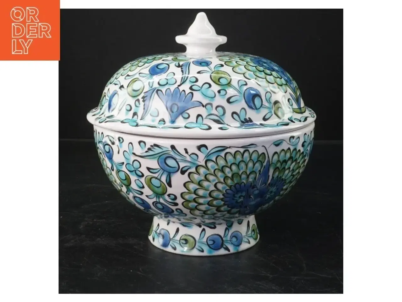 Billede 2 - Keramisk skål med låg fra LAROS PHONOS (str. 20x19 cm)