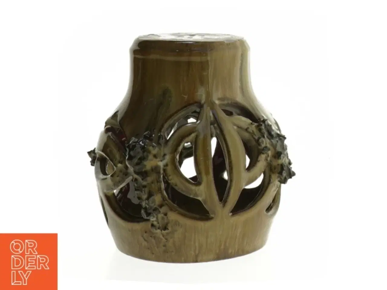 Billede 2 - Keramik lava vase med organisk design (str. 11 x 15 cm)