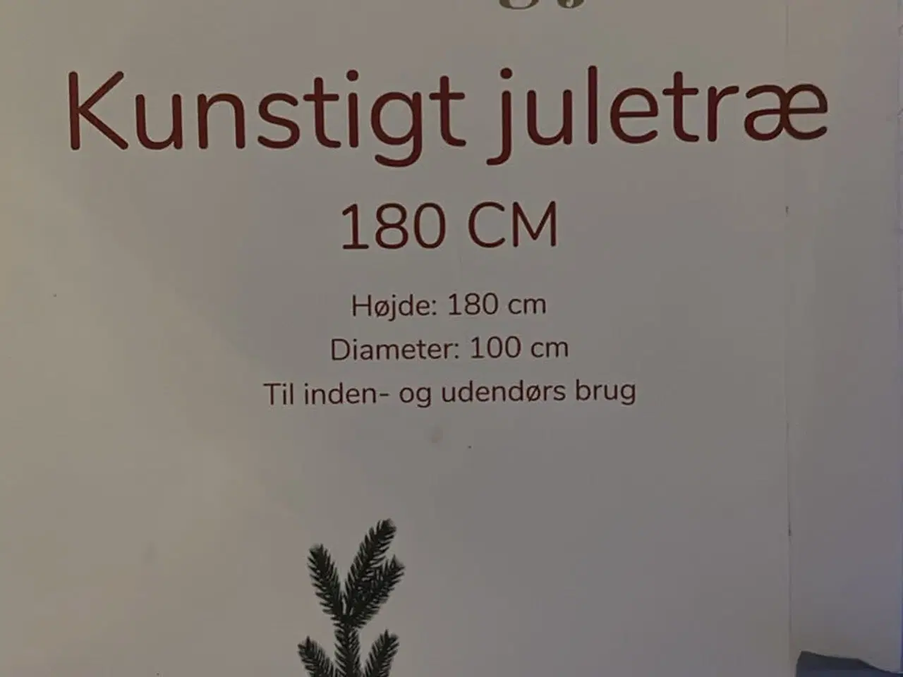 Billede 2 - Kunstigt Juletræ 180cm